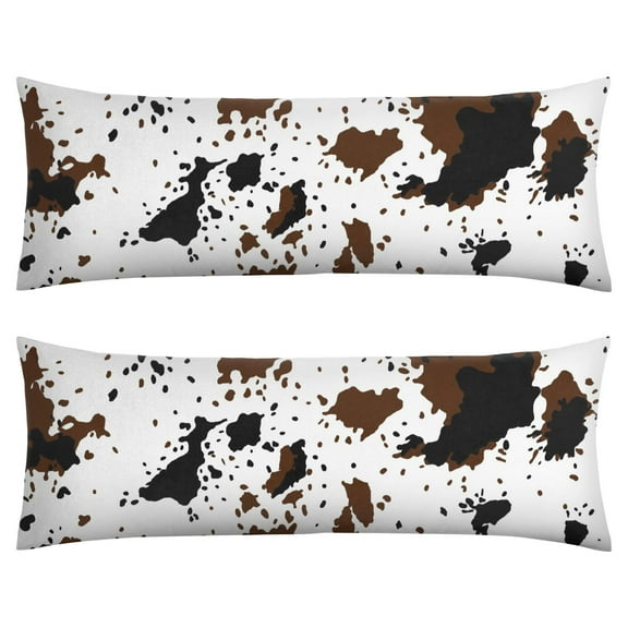 Cute Cartoon Cow Throw Pillow Case Playful Animal Pattern, Vintage Farm Aesthetic, Soft Velvet Zipper Closure for Nursery, Room, or Country Cottage