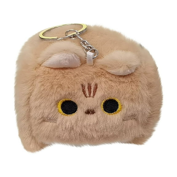 Cute Cartoon Cubes Cat Plush Pendant Toy, Soft Plush Exterior And Pp Cotton Filling For Stress Relief, Keychain Bag Accessory For Children Friends And Lovers