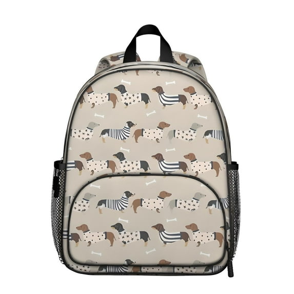 Cute Cartoon Dachshund Backpack Backpack for School,Cute School Bag,Schoolbag with Adjustable Shoulder Straps & Padded Back,13.8"x11.4"x6"