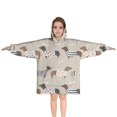 thumbnail image 1 of Cute Cartoon Dachshund Blanket Hoodies for Kids 6-13YR Oversize Wearable Blanket Hoodies for Boys Girls Teens, 1 of 7