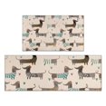thumbnail image 1 of Cute Cartoon Dachshund Kitchen Rugs Sets Of 2,Anti Fatigue Kitchen Mat Rugs Non Slip Washable,Decorative Kitchen Floor Mats for Kitchen,Sink,Laundry,17"x30"+17"x47", 1 of 7