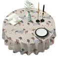 thumbnail image 1 of Cute Cartoon Dachshund Round Tablecloth 60"x60",Wrinkle Wipeable Table Cloth for Kitchen Dining Room Picnic Patio Party, 1 of 6