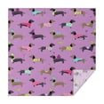 thumbnail image 1 of Cute Cartoon Dachshund Square Tablecloth,Waterproof Square Table Cover,Wipeable Spillproof Washable Table Cover for Home Kitchen Party Decor 42"X42"(107x107cm), 1 of 6