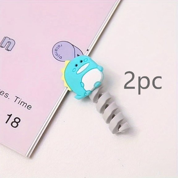 Cute Cartoon Data Cable Protectors and Winders - Fun Accessories for Cable Management