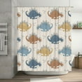 thumbnail image 1 of Cute Cartoon Dinosaur Pattern Shower Curtain, Art Pattern Design Polyester Waterproof Bath Curtains for Bathroom Decorations, 72 x 72 inches, 1 of 7