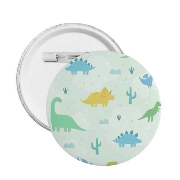 Cute Cartoon Dinosaurs Round Button Pin Badge 5PCS Pinback Buttons Lapel Pin for Jacket, Backpack, Hat, Party Favor, Gift