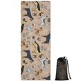 thumbnail image 1 of Cute Cartoon Dog Hot Yoga Mat Towel Non Slip for Hot Yoga - Quick-Drying Yoga Mat Cover with 4 Corner Pockets with Travel Bag - Hot Yoga Towel Non Slip Grip Moisture Wicking Sweat 70"x26", 1 of 6