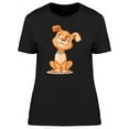 thumbnail image 1 of Cute Cartoon Dog Sitting T-Shirt Women -Image by Shutterstock, Female Large, 1 of 2