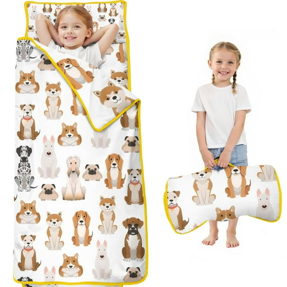 Cute Cartoon Dog Toddler Nap Mats for Kids Preschool,Sleeping Mat Bag or Kids,Toddler Sleeping Bag,Toddler Nap Mat or Daycare