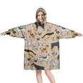 thumbnail image 1 of Cute Cartoon Dog Wearable Oversized Blanket,Wearable Blanket Hoodie for Adults,Cozy Hooded Blankets with Super Pockets,Super Warm Fuzzy Pullover for Women & Men, 1 of 6