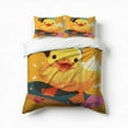 thumbnail image 1 of Cute Cartoon Duck Bedding Set 3 Pcs Soft Microfiber Quilt Cover For Bedroom Decor, Comforter Cover With 2 Pillowcase, 1 of 5