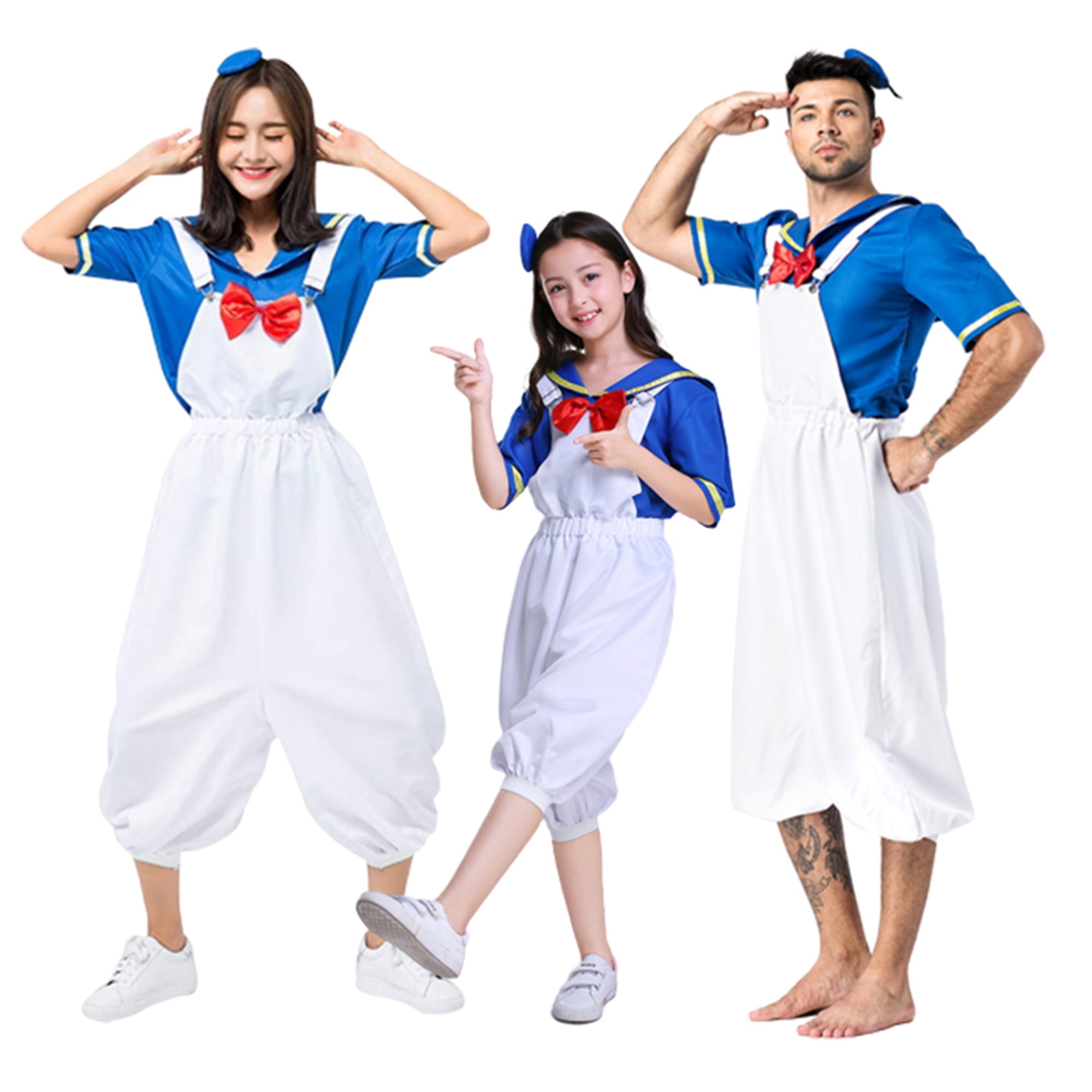 Cute Cartoon Duck Costume Sailor Outfit for Women Men Children