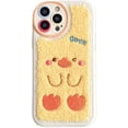 thumbnail image 1 of Cute Cartoon Duck Embroidery Hairy Phone Case Compatible with iPhone Case (Yellow,iPhone 13 Pro Max), 1 of 6