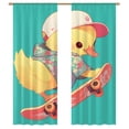 thumbnail image 1 of Cute Cartoon Duck Tulle Curtains For Living Room Chiffon Sheer Voile Kitchen Bedroom Curtain Drapes, 1 of 5