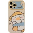 thumbnail image 1 of Cute Cartoon Duck Wear Yellow Hat Large Window Camera Lens Protector Phone Case Compatible with iPhone Case (Yellow,iPhone 13 Pro Max), 1 of 6