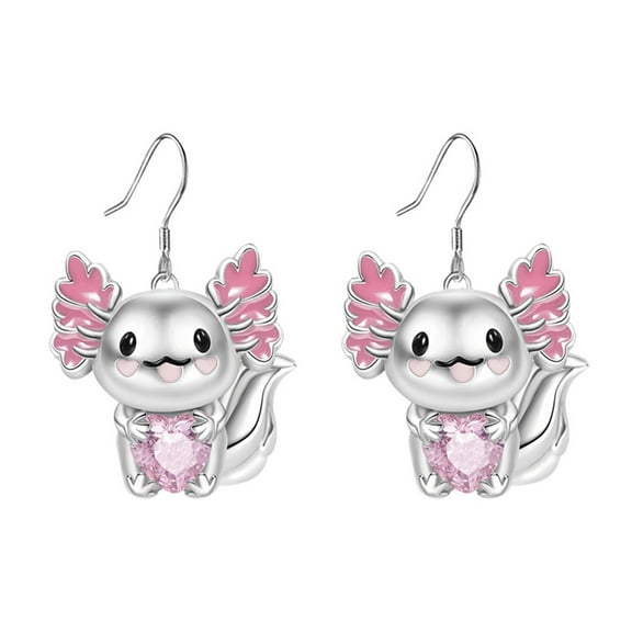 Cute Cartoon Earrings For Women Black White Blue Studs Unique Jewelry For Her Birthday Present