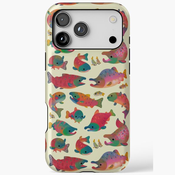 Cute Cartoon Fish Pattern Ocean Sea Life Design Case iPhone 17 11 12 13 14 15 17 Pro Max