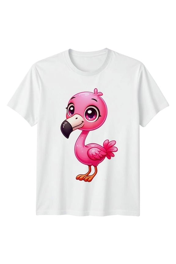 Cute Cartoon Flamingo Bird Animals Graphic Tee Mens Womens Tshirt Unisex Top All Size S-5XL