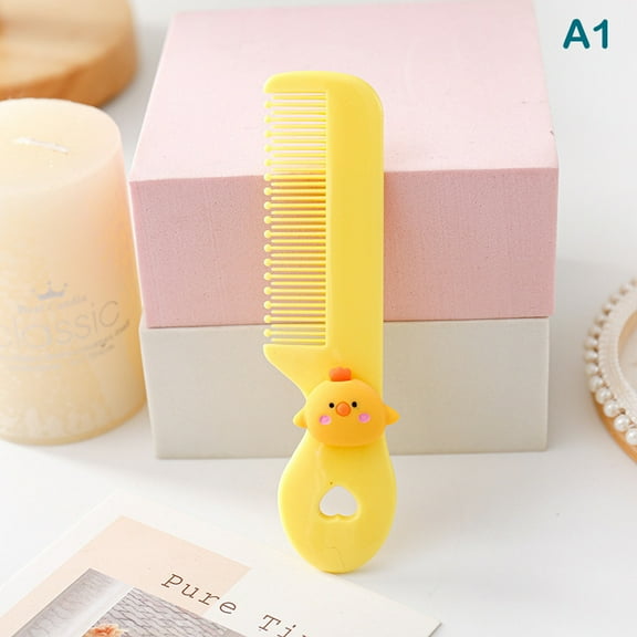 Cute Cartoon Flower Animal Colored Hair Comb Hair Brushes For Baby Girl Travel Accessories Outside Portable Mini Pocket Comb