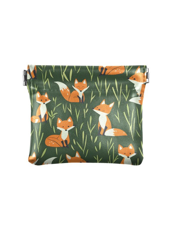 Cute Cartoon Fox Wallet Small PU Leather Change Pouch Wallet for Women