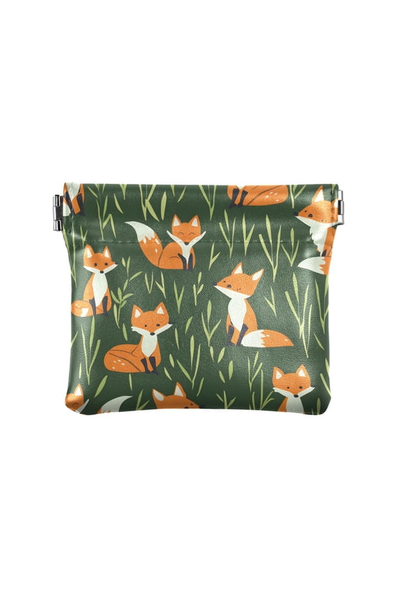 Cute Cartoon Fox Wallet Small PU Leather Change Pouch Wallet for Women