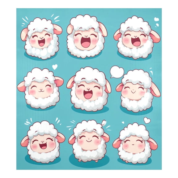 Cute Cartoon Fuffy Sheep Magnetic Dishwasher StickerSingle-sided Printing, Personalized DIY, Beautiful and Practical Home Kitchen Decorations2316in.