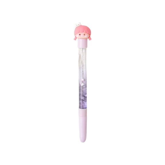 Cute Cartoon Gel Pens, Sparkly Glitter Liquid Pens, Kawaii Character Topper Ballpoint Pens, Smooth Writing Fine Point Pens, Novelty Pens for Daily Journaling, Everyday Note-Taking