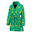 thumbnail image 1 of Cute Cartoon Giraffe Pattern Women Bathrobe One Size Univeral Fits Fashion Lightweight Plush Fleece Long Robe For Women, 1 of 3