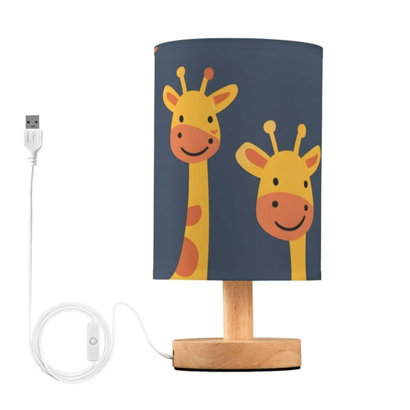 Cute Cartoon Giraffes Table Lamp with USB Port LED Warm Light Lamp Night Light Home Decor