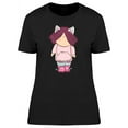 thumbnail image 1 of Cute Cartoon Girl With Ears T-Shirt Women -Image by Shutterstock, Female Large, 1 of 2