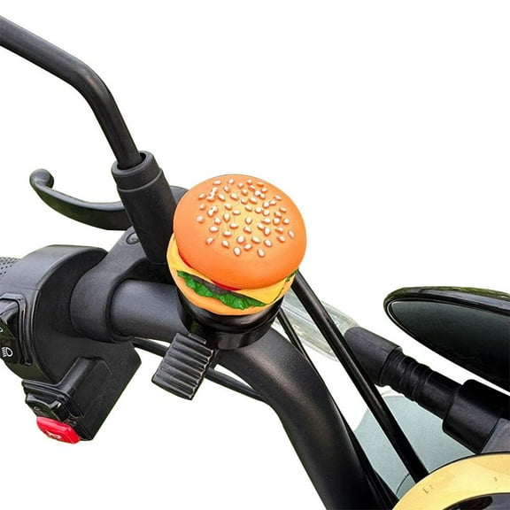 Cute Cartoon Hamburger & Fries Bike Bell - Loud Crisp Sound, Universal Fit for Mountain MTB Scooters