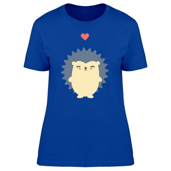 Cute Cartoon Hedgehog T-Shirt Women -Image by Shutterstock, Female Small
