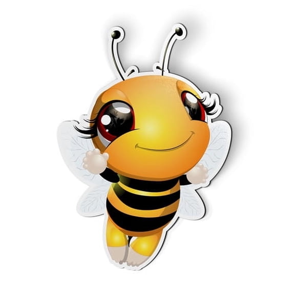 Cute Cartoon Honey Bee Buzzy - 5.5" Magnet for Car Locker Refrigerator