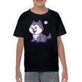 thumbnail image 1 of Cute Cartoon Husky Pup T-Shirt Juniors -Image by Shutterstock,  Large, 1 of 4