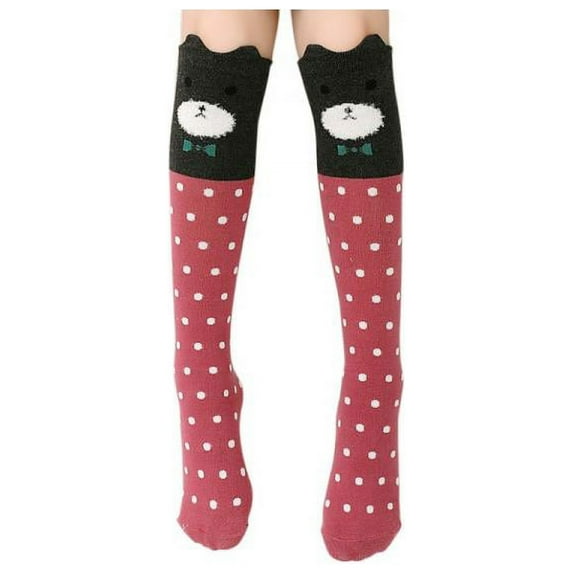 Cute Cartoon Kids Baby Girl Socks Animal Cotton Knee Long Winter Socks