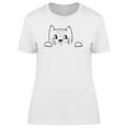 thumbnail image 1 of Cute Cartoon Kitten Face T-Shirt Women -Image by Shutterstock, Female XX-Large, 1 of 2
