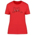 thumbnail image 1 of Cute Cartoon Kitten Face T-Shirt Women -Image by Shutterstock, Female x-Large, 1 of 2