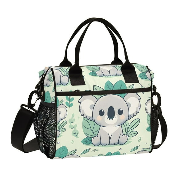 Cute Cartoon Koala Lunch Bag Insulated Lunch Box Leakproof Reusable Cooler Tote Adjustable Shoulder Strap for Men Women 9L