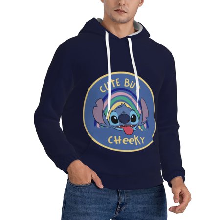 Cute Cartoon Lilo and Stitch Long Sleeve Pullover Hoodie-Style 4-XXXX-Large