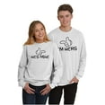 thumbnail image 1 of Cute Cartoon Lovers His Hers Set Men's Big & Tall Long Sleeve Graphic Tee Brisco Brands 2X, 1 of 6