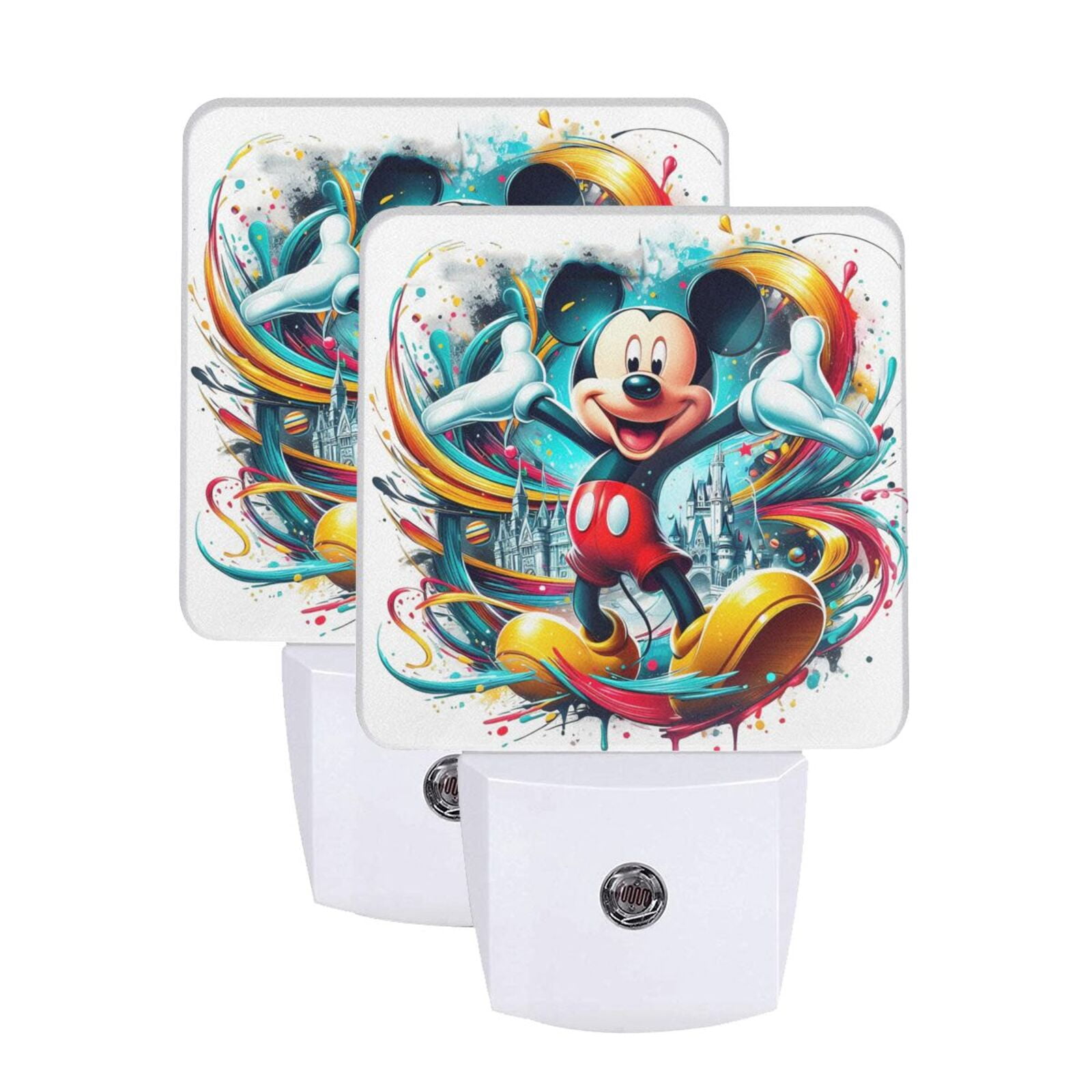 Cute Cartoon Mickey Mouse And Minnie Mouse Night Light Plug into Wall ...