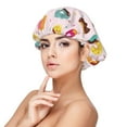 thumbnail image 1 of Cute Cartoon Mini Donut Silk Bonnet for Sleeping Women Men, Adjustable Elastic Satin Bonnet Bonnet for Sleeping, Soft Cute Similar Silk Curly Hair Bonnet for Sleeping, 1 of 7