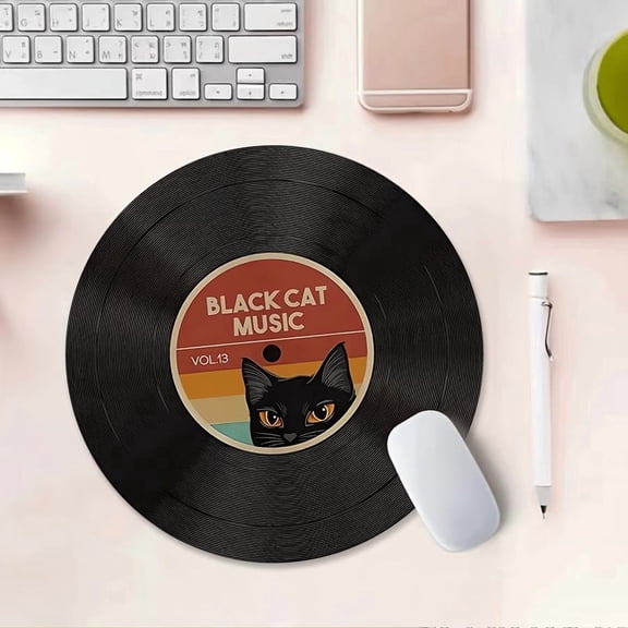 Cute Cartoon Mouse Pad with Non-Slip Rubber Base - Fun Desk Accessory for Women and Girls, Compatible with All Mice