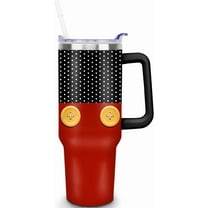 Cute Cartoon Mouse Stainless Steel Tumbler 40oz with Lid, Straw & Handle - Vacuum Insulated Cup Water Bottle Gift for Women Girls