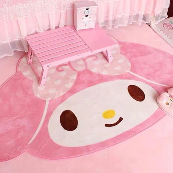 Cute Cartoon My Melody Girly-heart Soft Bedroom Carpet Mirror mat Home Rug living room carpet soft decorative bedside rug for bedroom