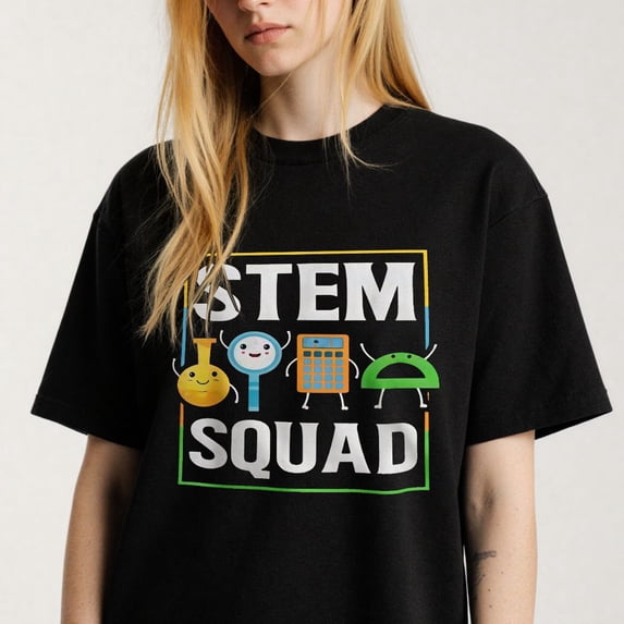 Cute Cartoon Object Graphic for STEM Enthusiasts Funny STEM Squad ...