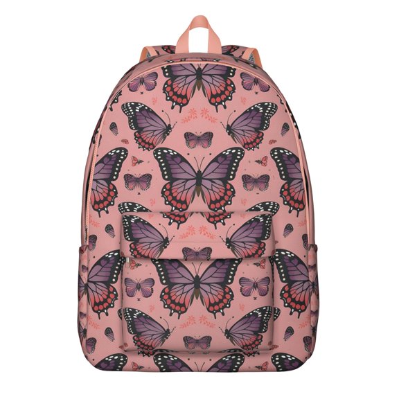 Cute Cartoon Ox Backpack for Teens, Waterproof Bookbag with Wild Forest Design and Artistic Tree and Sky Pattern