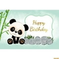 thumbnail image 1 of Cute Cartoon Panda Backdrop Bamboo Flowers Panda Banner for Baby Shower Newborn Birthday Party ration Photography Background, 1 of 5