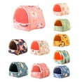 thumbnail image 1 of Cute Cartoon Pattern Hamster House Hideout for Dwarf Rabbit, Hedgehog, Squirrel - Soft and Skin-friendly Winter Nest - Hamster Cage Accessories, 1 of 7