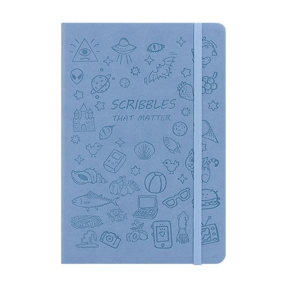 Cute Cartoon Pattern Leather-bound A6 Notebook with Waterproof Cover, Premium Thick Paper, Built-in Bookmark, Durable Adhesive Binding, Ideal for Note-taking and Journaling